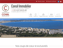 Tablet Screenshot of consilimmobilier.com